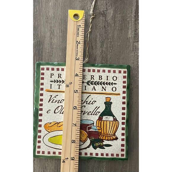 Ceramiche Cortopassi Italian Tile Plaque Vino Vecchio e Olio Novello 2016 - Picture 4 of 6